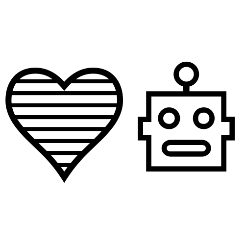 💙🤖 Emoji Domain black and white Symbola rendering